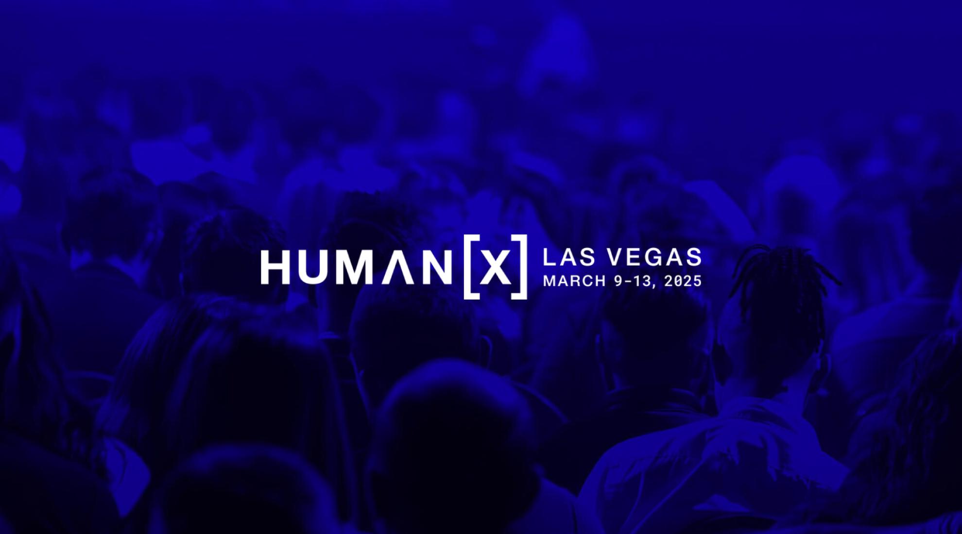 humanX logo background with people
