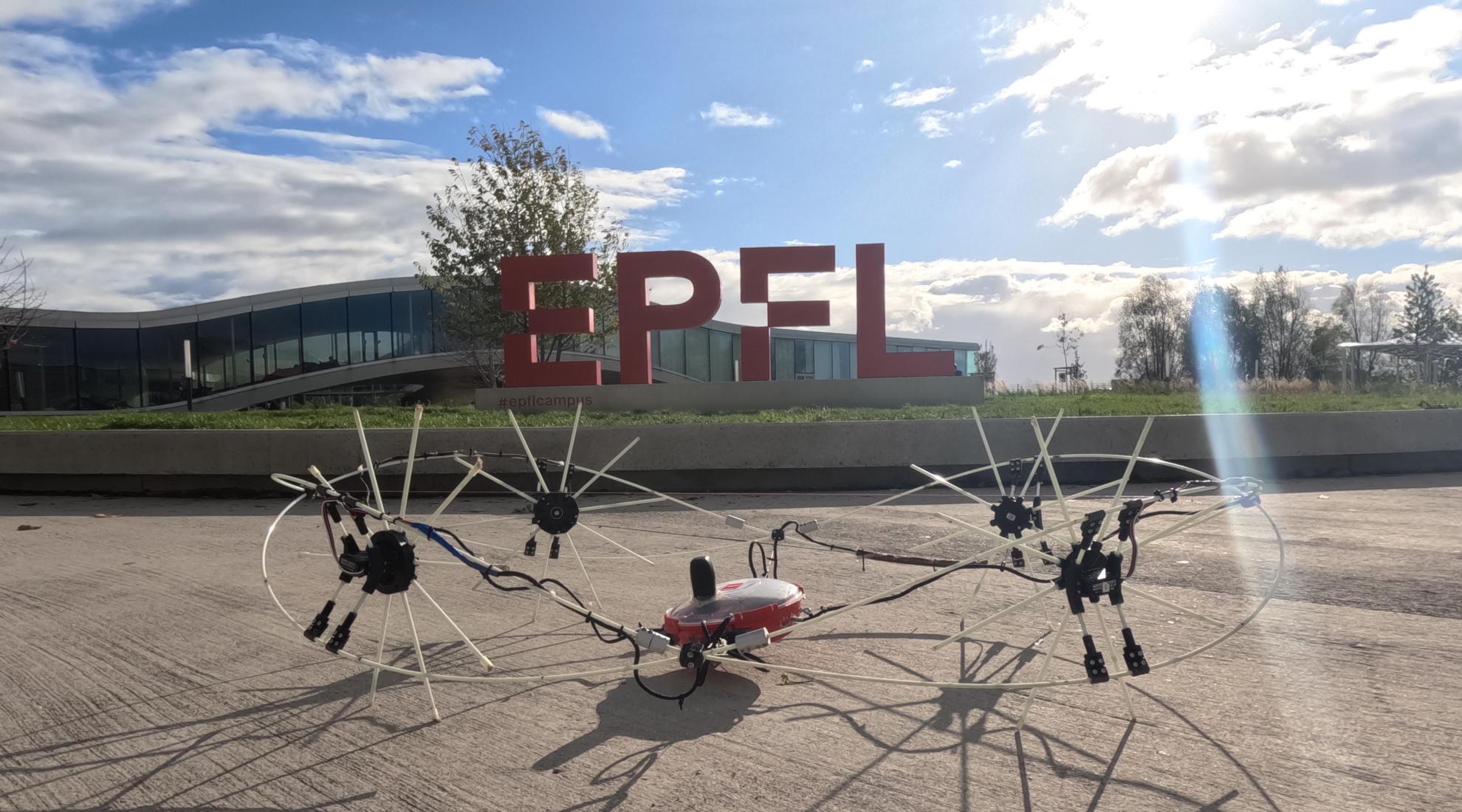 Robot moving in front of EPFL