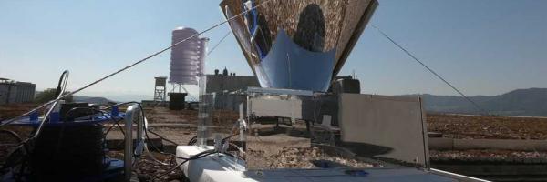 The pilot condenser on top of an ETH Zurich building. 