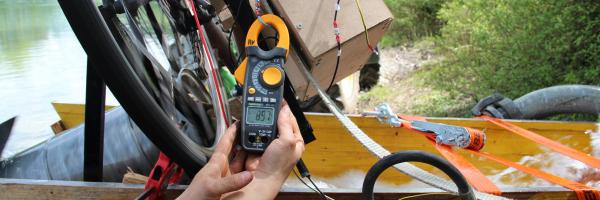 100W micro hydro power plant made from recycled material