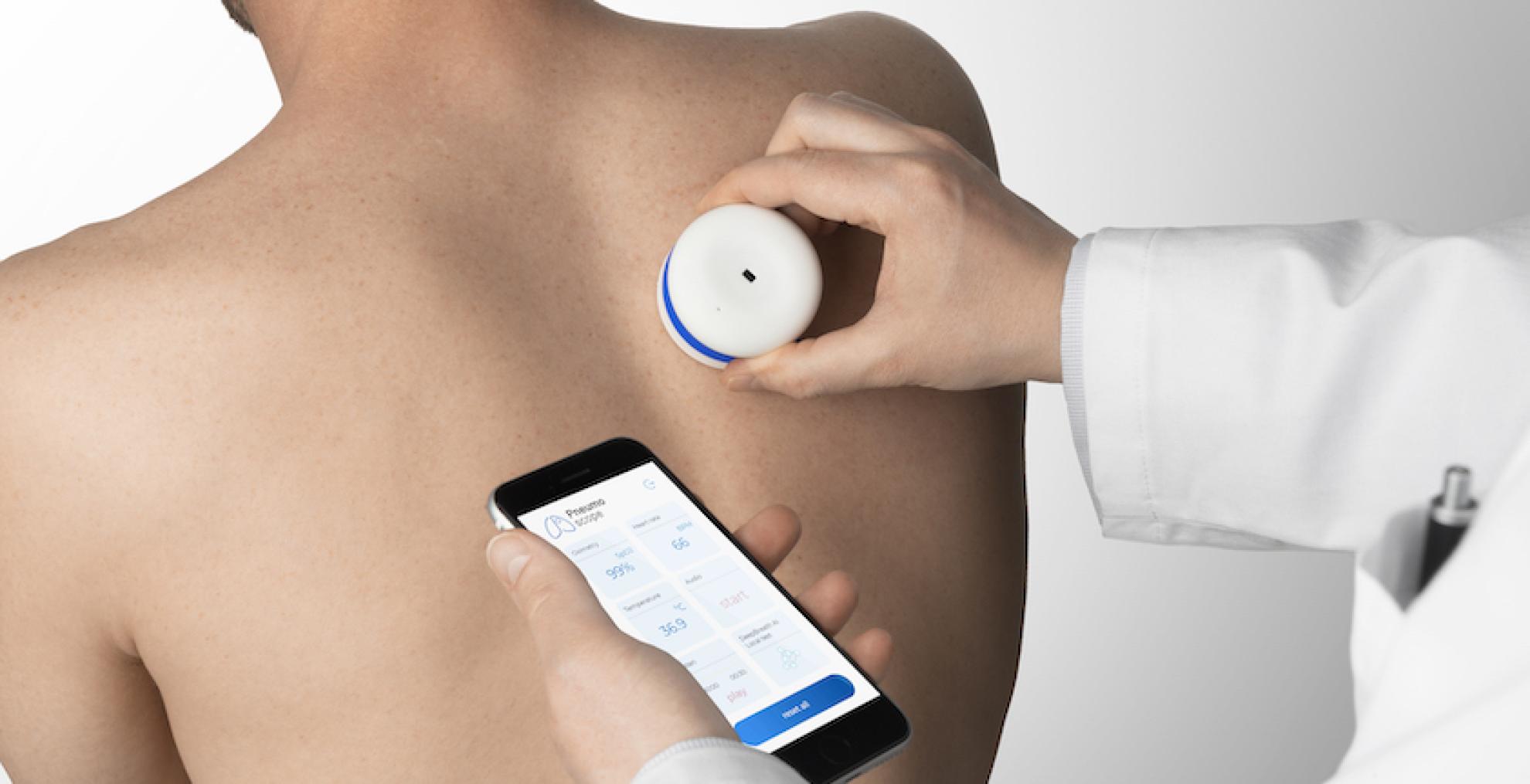 Thanks to AI and extensive reference data, Onescope can immediately provide initial findings when listening to breathing sounds.